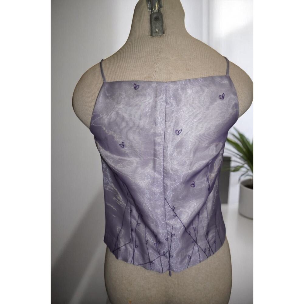 Randi May Lavender Organza Butterfly Cami – Size 6 – Y2K Fairycore Tank Top - Picture 5 of 11